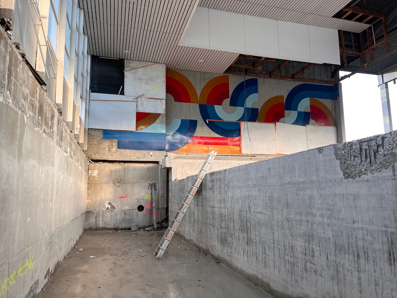 Baustelle westlich vom Sprungbecken, 9. Dezember 2025