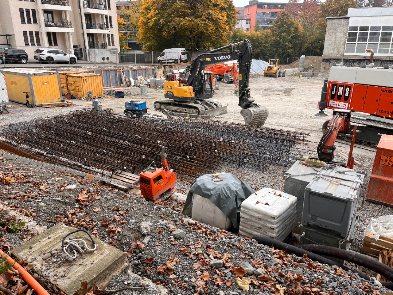 Armierung der Bohrpfähle, 17. Oktober 2025.