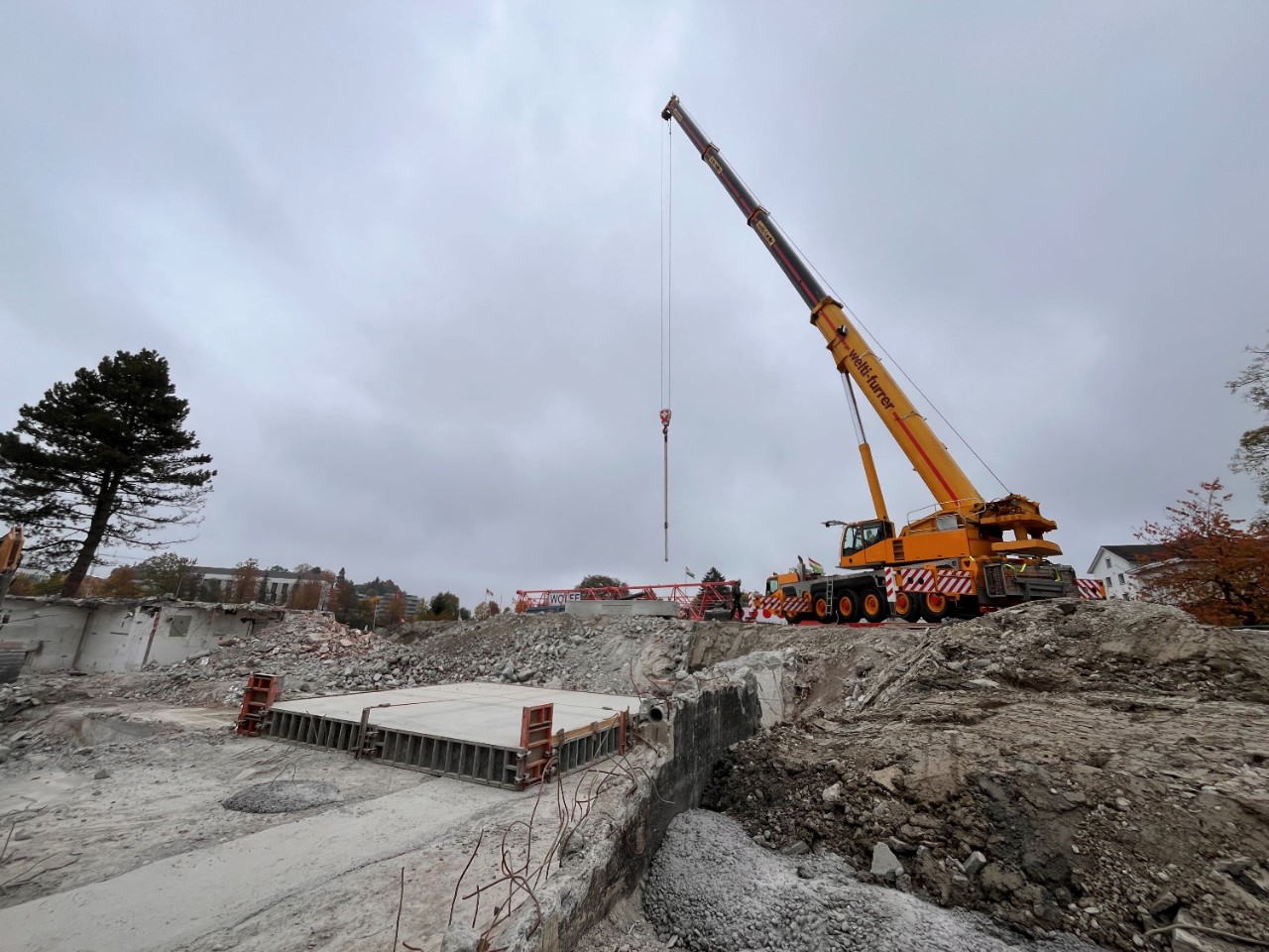Vorbereitungen für die Fundament-Arbeiten, 17. Oktober 2025.