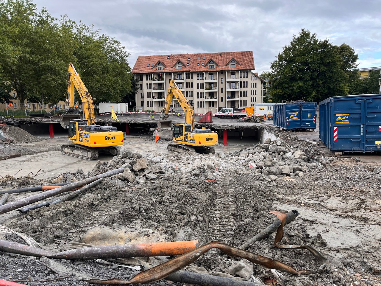 Rückbau der Tiefgarage am 31.7.2025