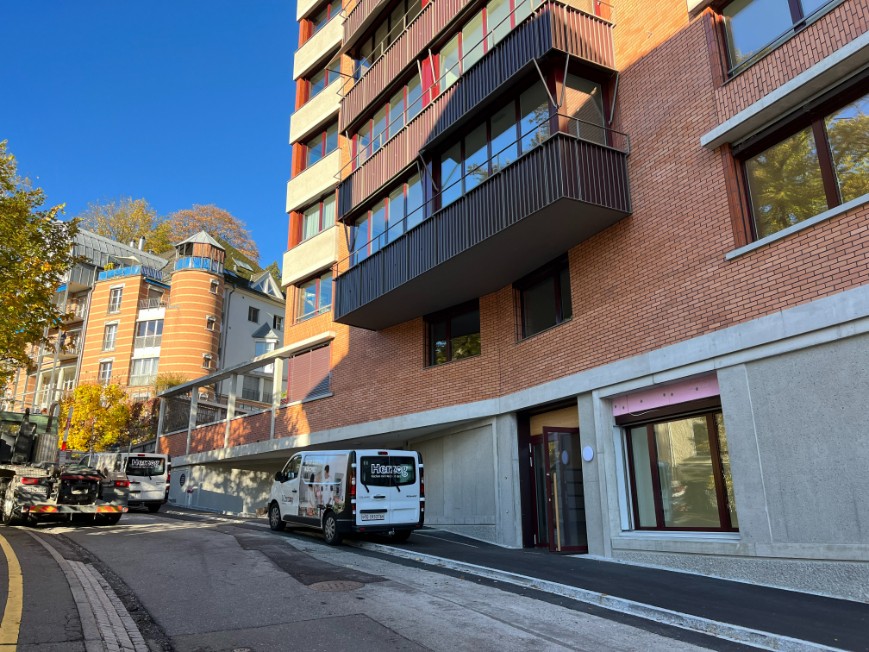 Im Neubau am Standort des alten Kino Rex hat ESG ein 450-Kubikmeter-Rückhaltebecken gebaut. Praktisch: Es ist nur einen Katzensprung vom ESG-Standort am Blumenbergplatz entfernt.