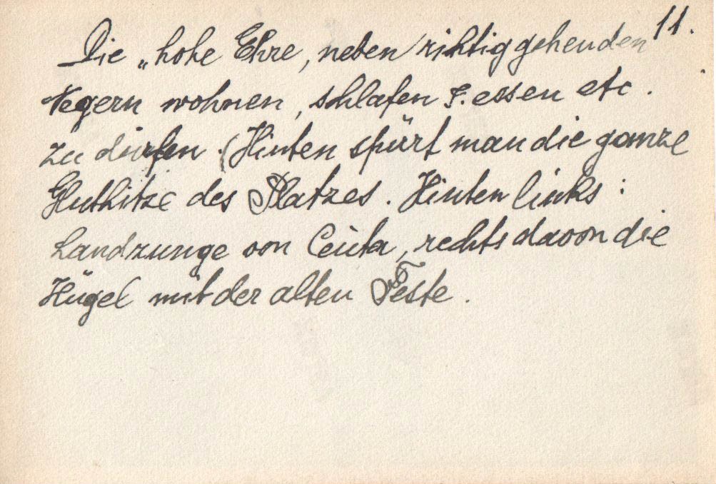 Walters Notiz auf der Rückseite der Fotografie. (PA/X/55/8/10.1)