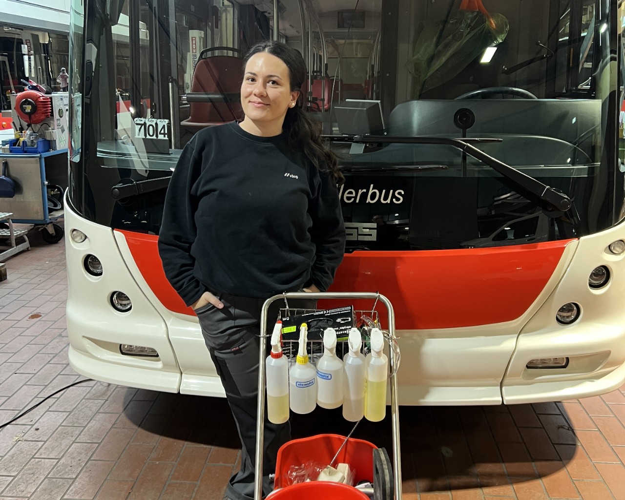 Martic Mihaela, Mitarbeiterin Busreinigung, Verkehrsbetriebe St.Gallen