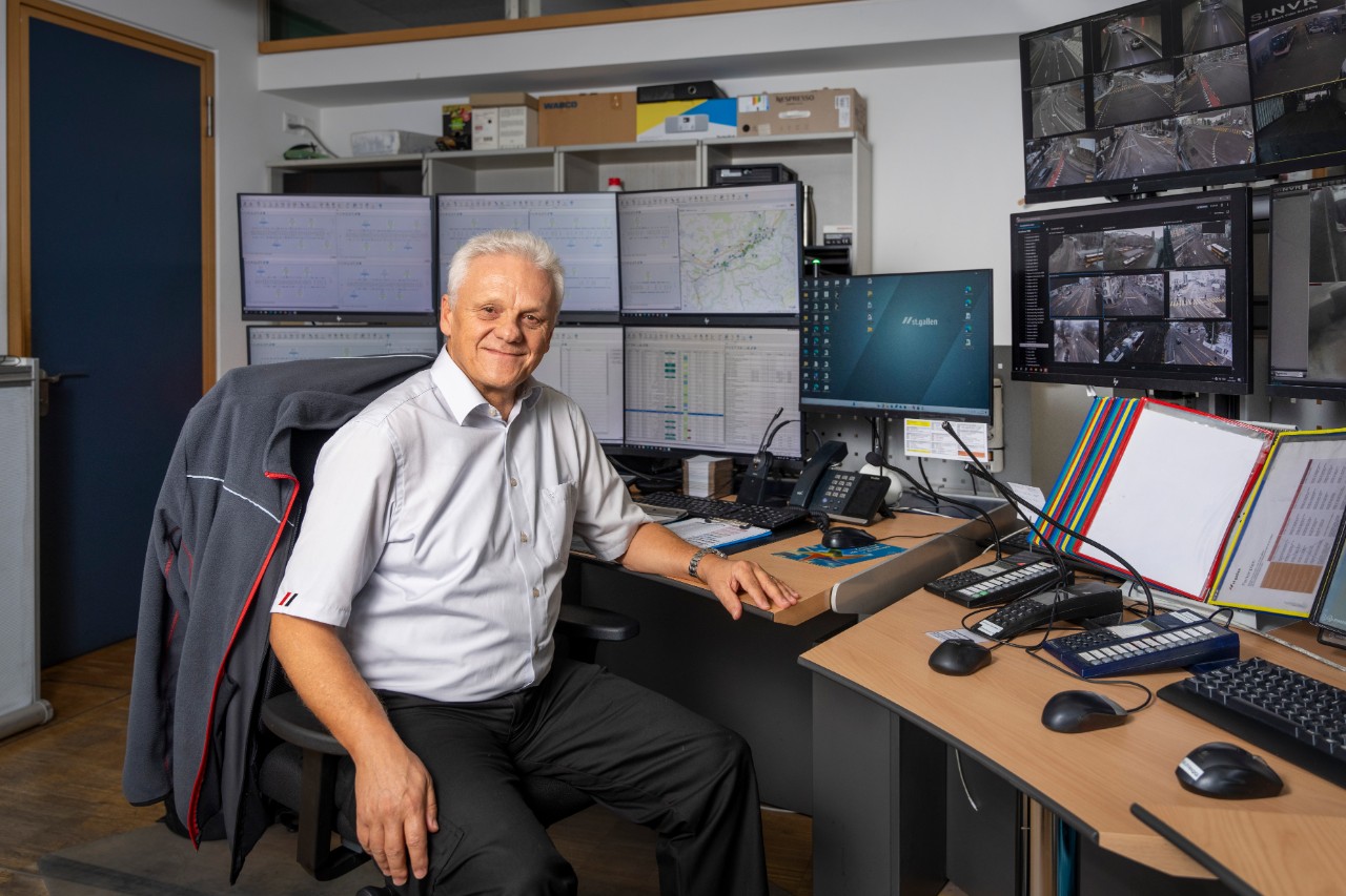 Peter Fischer, Fahrdienstleiter, Verkehrsbetriebe St.Gallen, nach 37 Dienstjahren auf den 31. März 2025