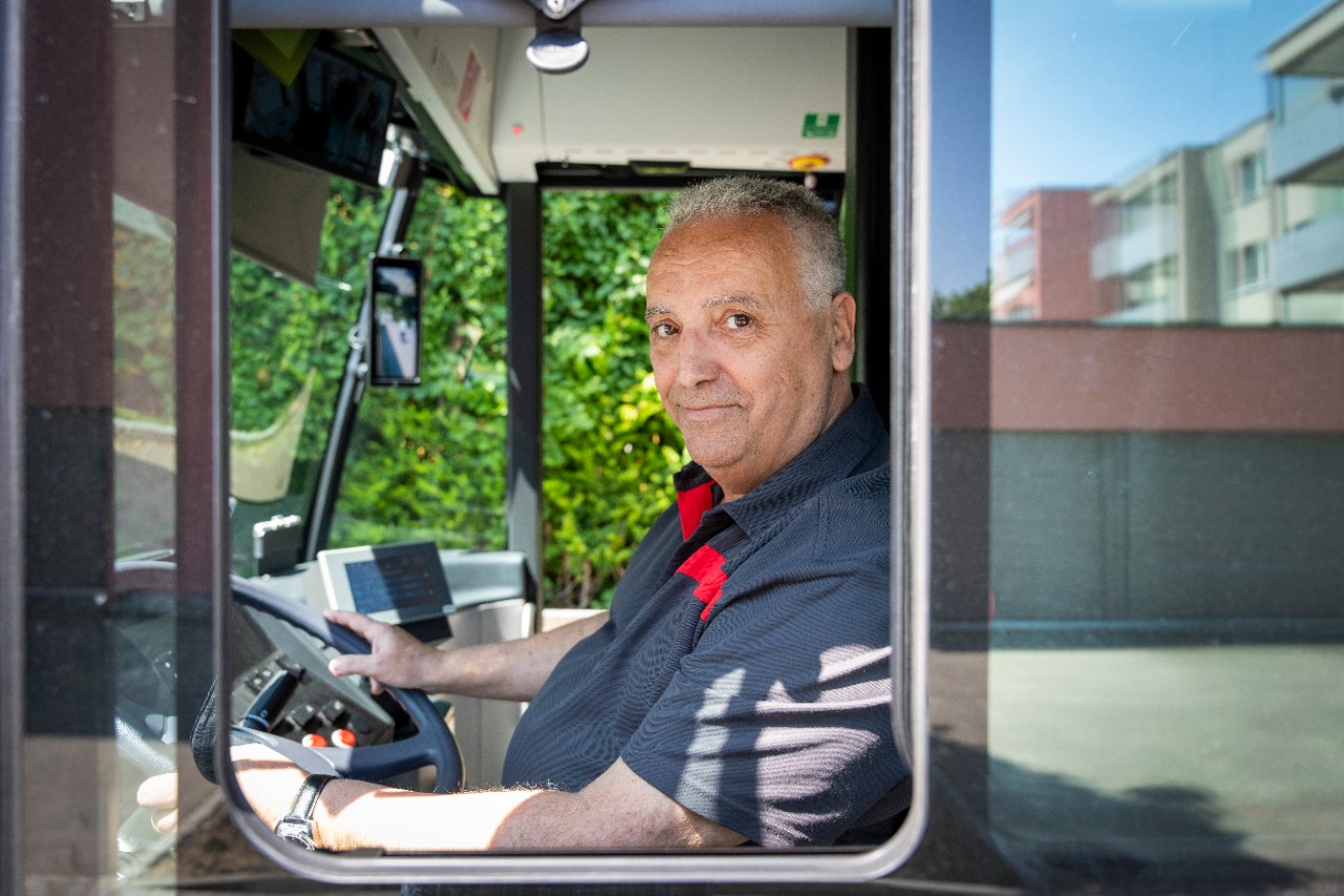 Sergio Notaro, Buschauffeur, Verkehrsbetriebe St.Gallen, nach 12 Dienstjahren auf den 31. Juli 2023
