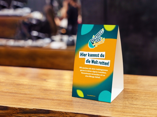 Tischsteller "St.Gallen isst abfallfrei"
