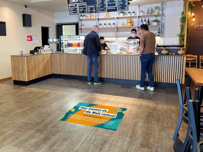 Bodenkleber "St.Gallen isst abfallfrei"