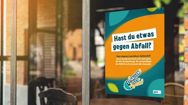 Plakat "St.Gallen isst abfallfrei"