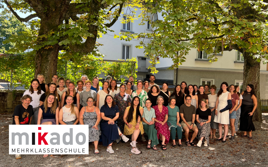 Bild des Teams aus Vogelperspektive