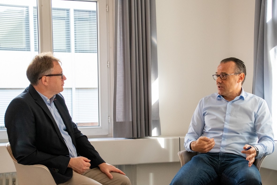 Peter Graf und Peter St&auml;ger im Gespr&auml;ch. 