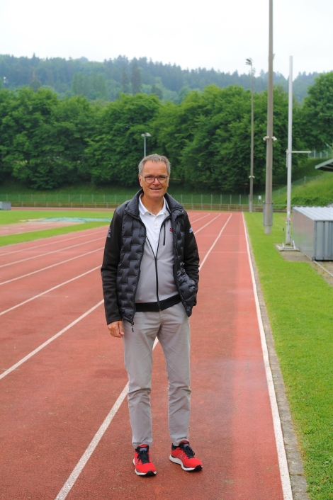 Marcel Thoma auf seiner Heimbahn im Neudorf