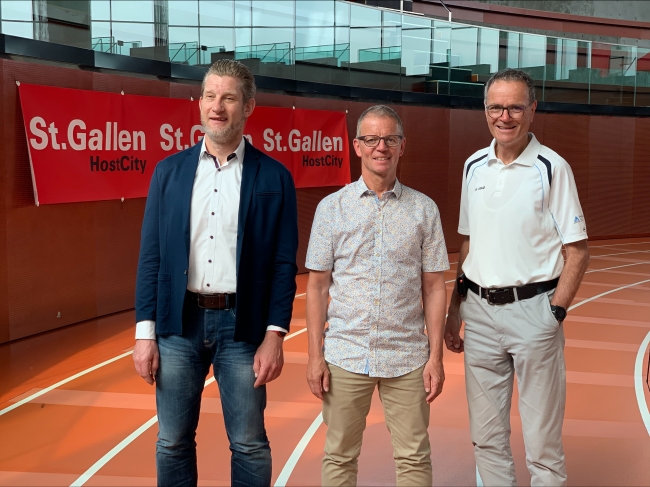 Drei Generationen Sportchefs St.Gallen: Alexander Linder, Paul Gubser und Marcel Thoma. 