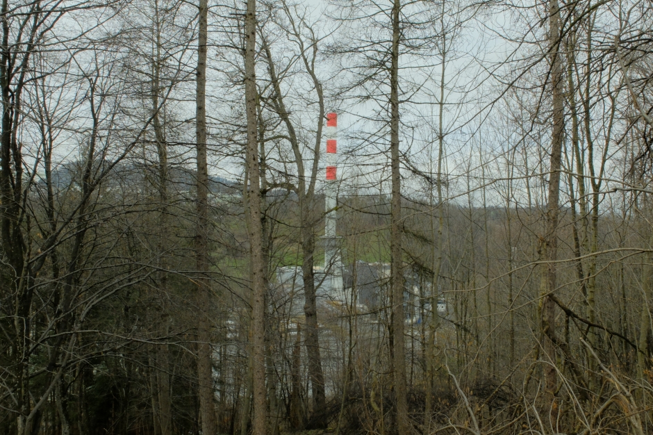 Blick ins Sittertobel zum KHK Au-Bruggen vom Quartier aus