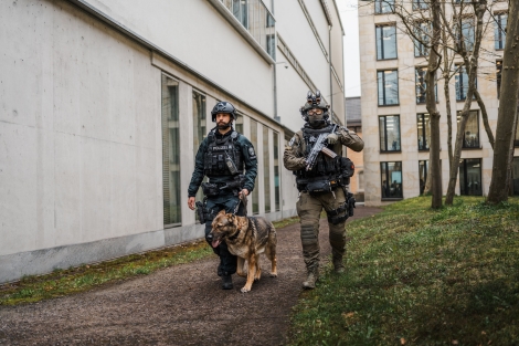 Hundef&uuml;hrer und Grenadier der Stadtpolizei St.Gallen