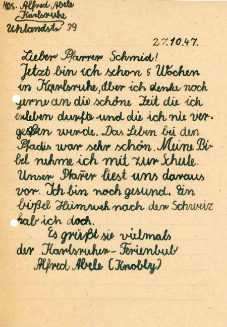 Brief aus der Ferne
