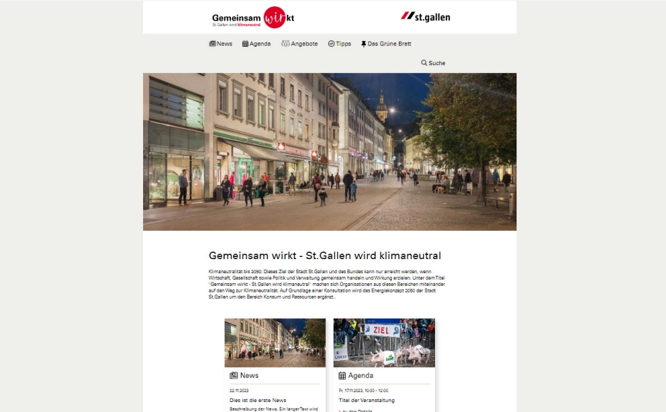 Startseite der neuen Website gemeinsam-wirkt.ch