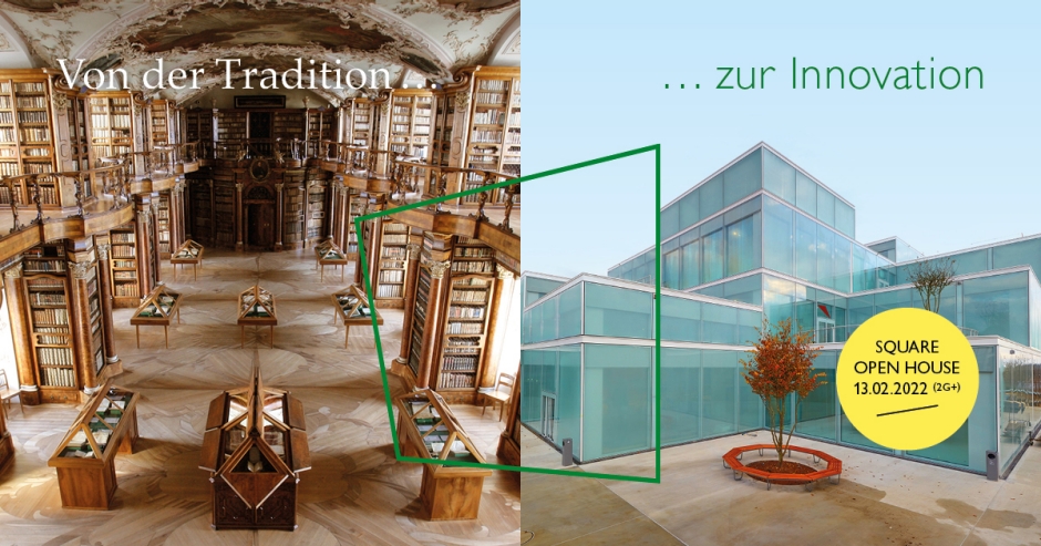 Titelbild der Veranstaltung mit dem Schriftzug &laquo;Von der Tradition zur Innovation&raquo;