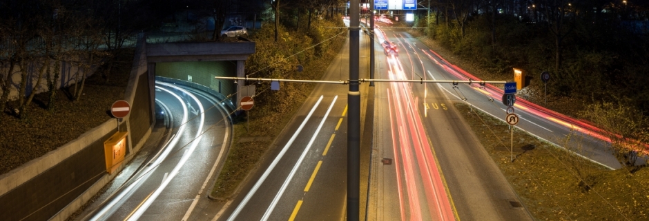 Ansicht Strasse Nacht