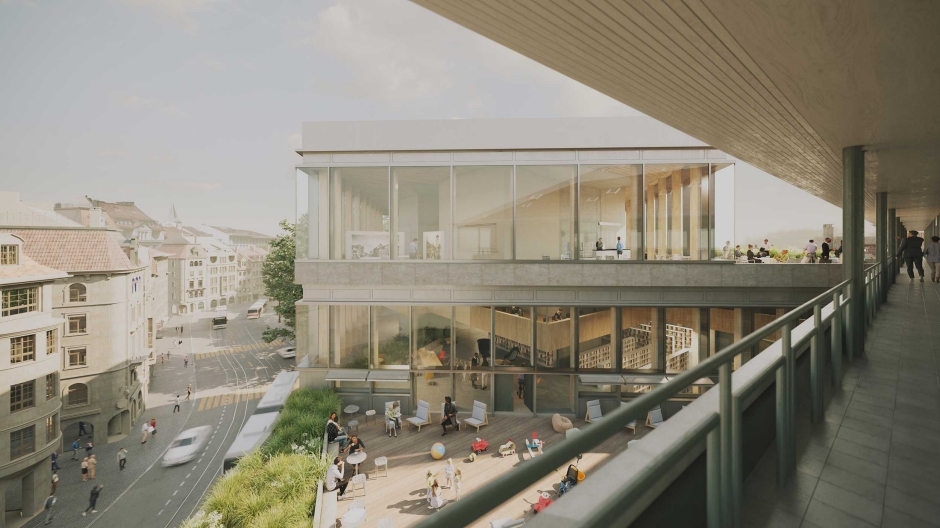 Visualisierung der Pl&auml;ne f&uuml;r die neue Bibliothek