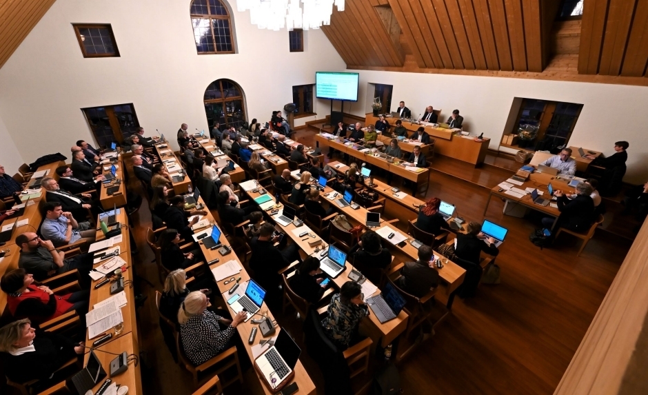 Ansicht des Parlaments von der Tribüne