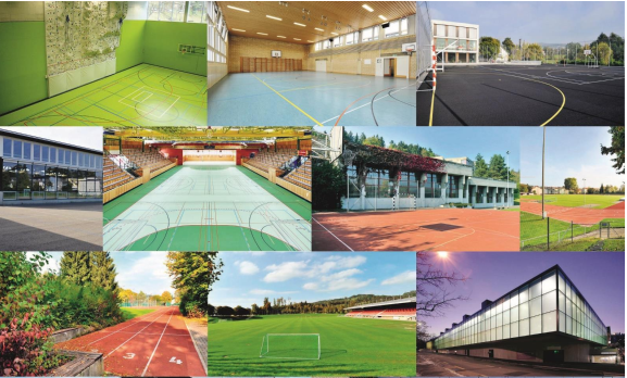 Ansichten verschiedene Sportanlagen