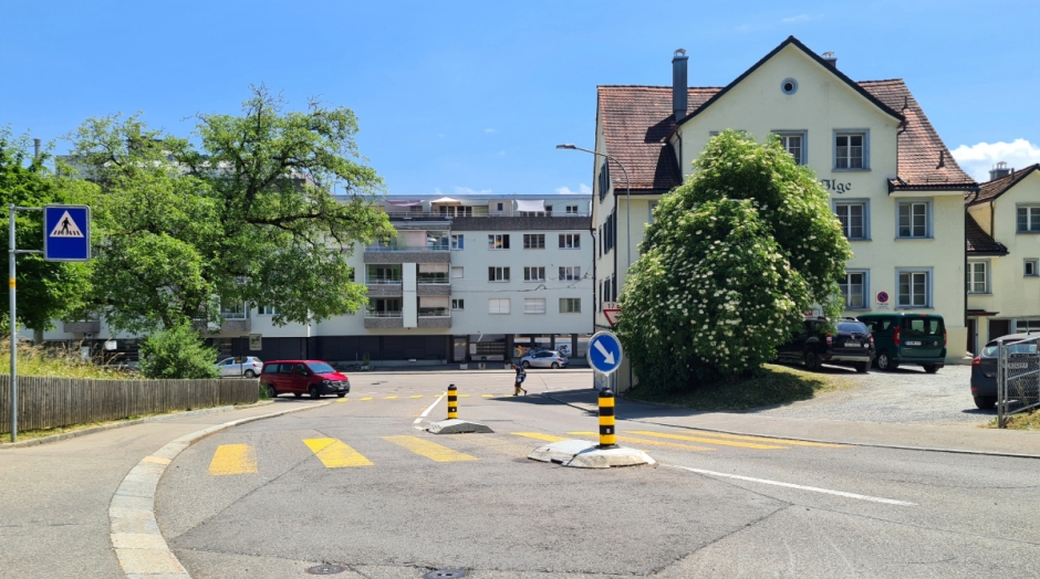 Ansicht der Situation an der Sonnhaldenstrasse