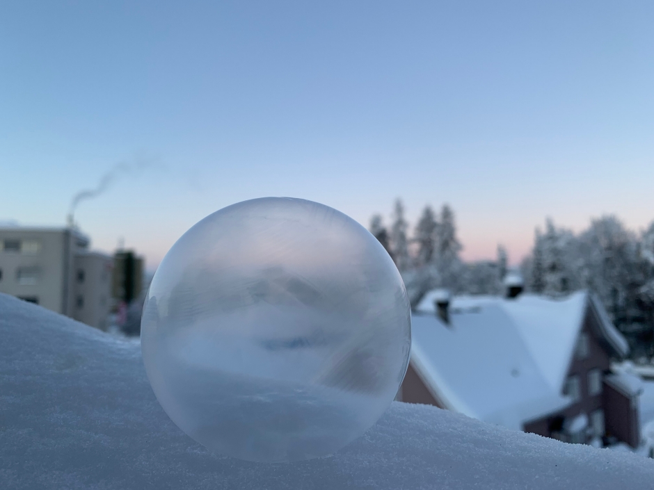 Gefrorene Seifenblase