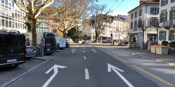 Unfallstelle der Streifkollision