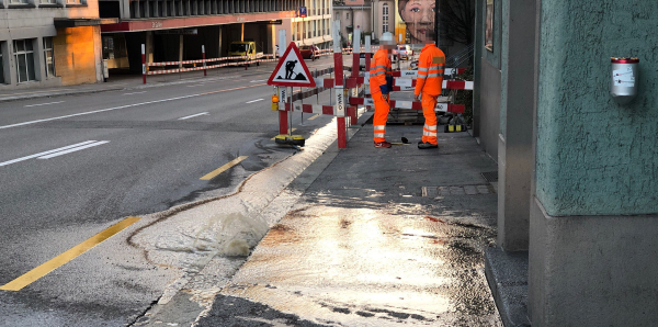 Weiterer Wasserrohrbruch in der Stadt St.Gallen