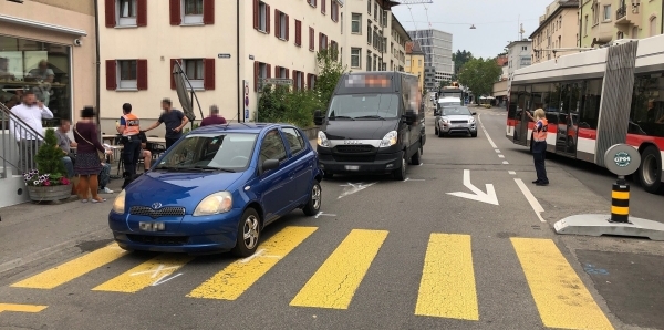 Unfallstelle Z&uuml;rcher Strasse