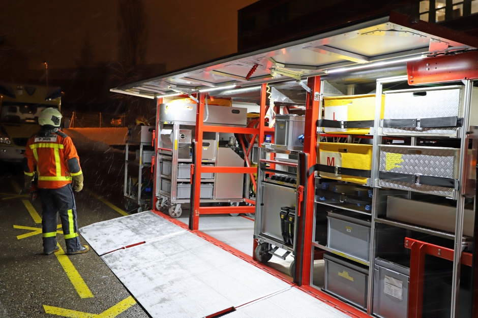 Feuerwehr St.Gallen im Einsatz beim Chemieunfall in einem Betrieb