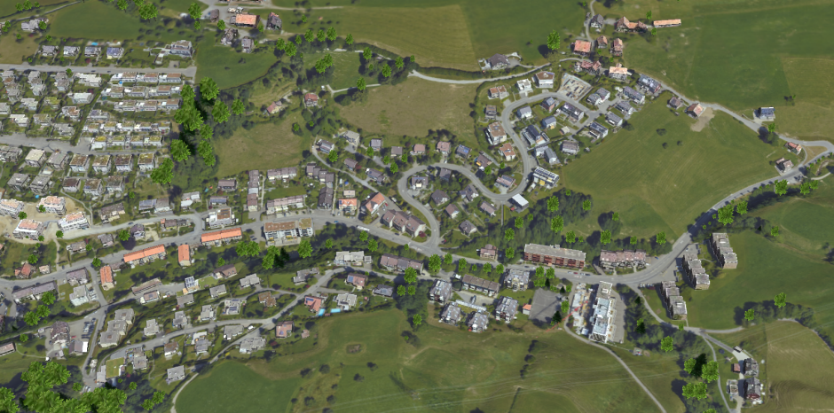 Luftbild der St.Georgen-Strasse