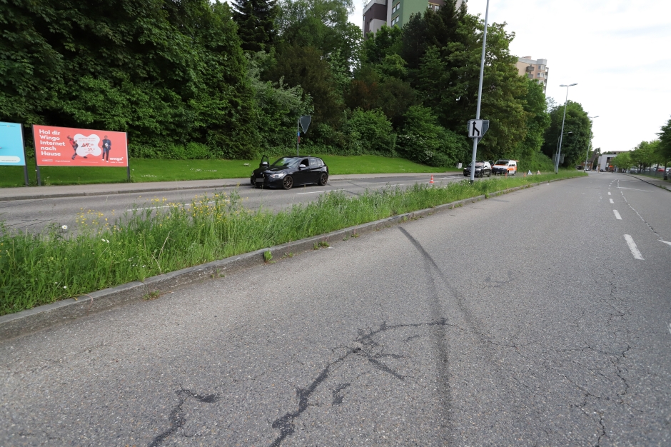 Unfallstelle auf Martinsbruggstrasse