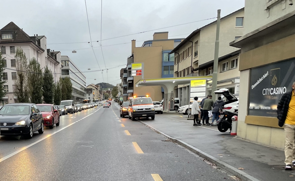 Unfallstelle Rorschacher Strasse