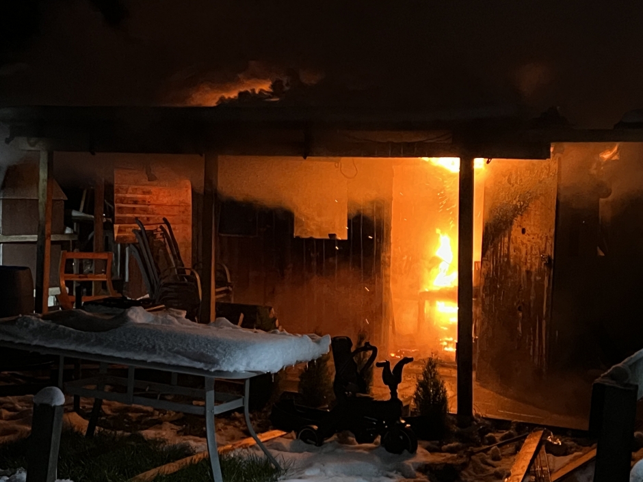 Brand im Gartenh&auml;uschen