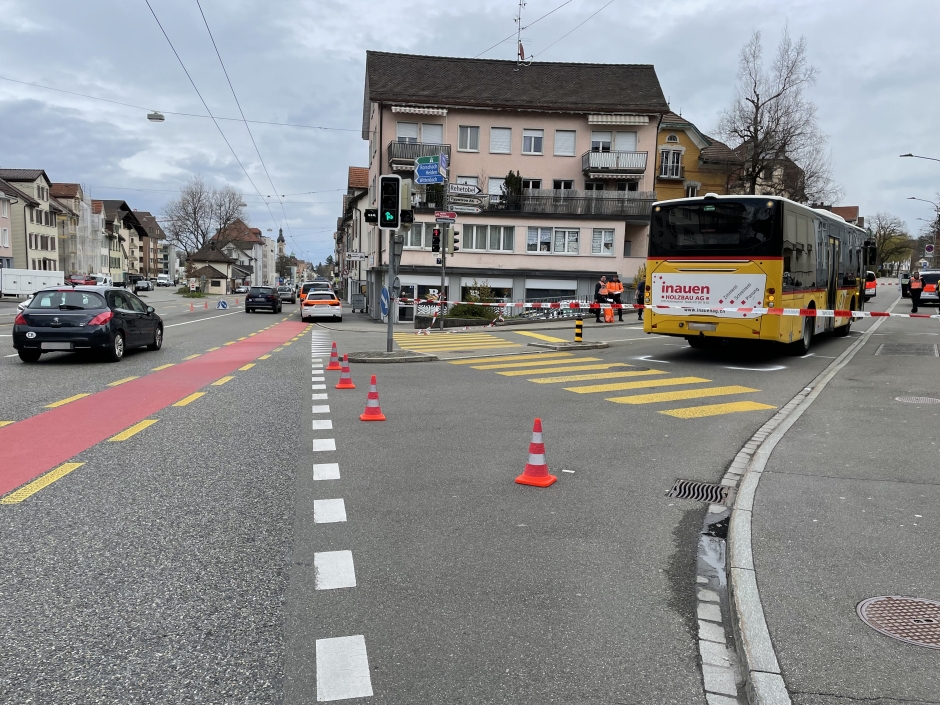 Bild: Verkehrsunfall Rorschacherstrasse / Rehetobelstrasse