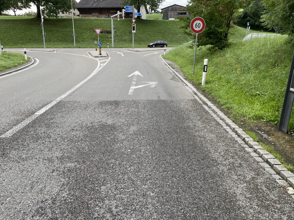 Unfallstelle Biderstrasse