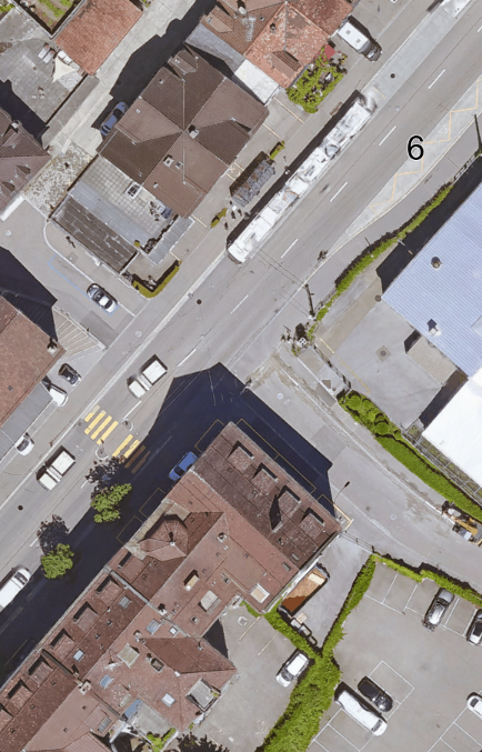 Luftaufnahme der Unfallstelle.