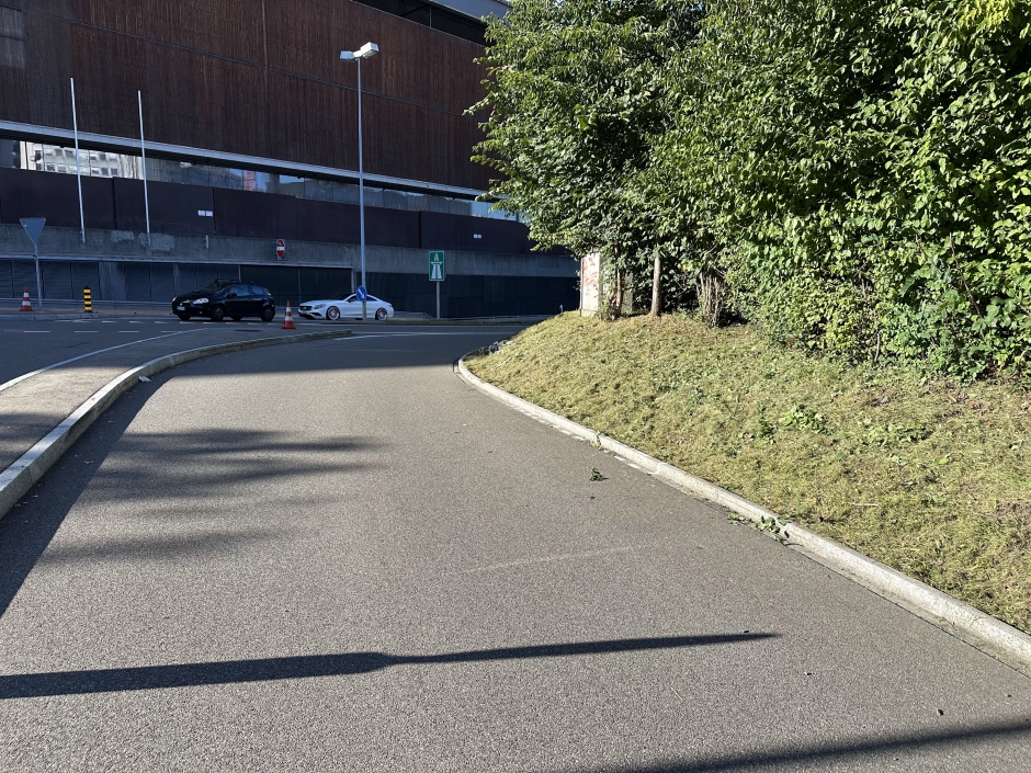 Unfallstelle an der Steinachstrasse in Richtung Autobahn