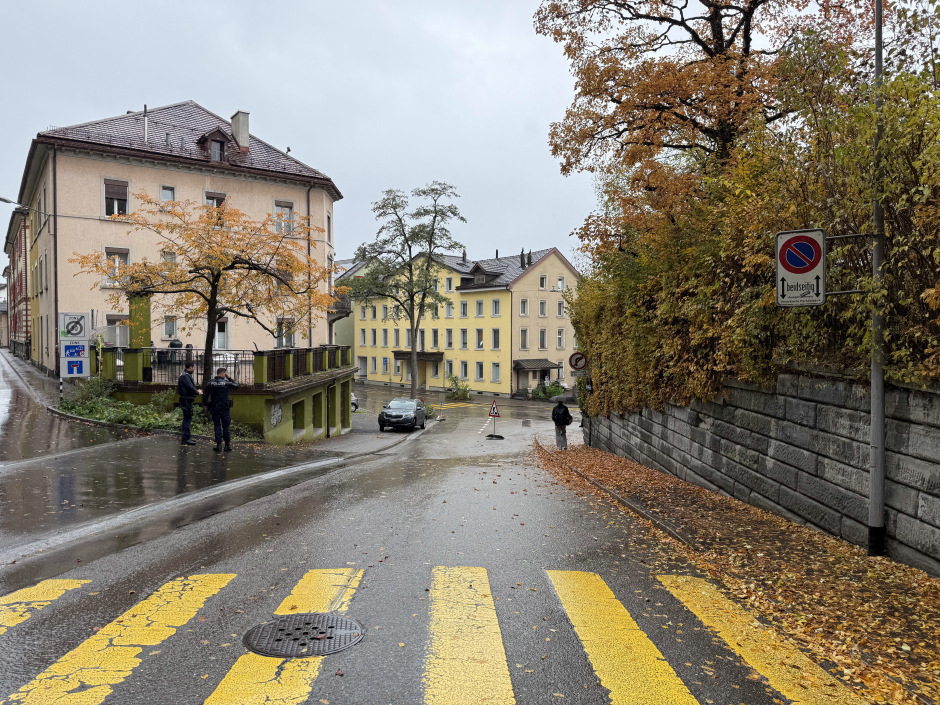 Unfallstelle an der Steingr&uuml;eblistrasse