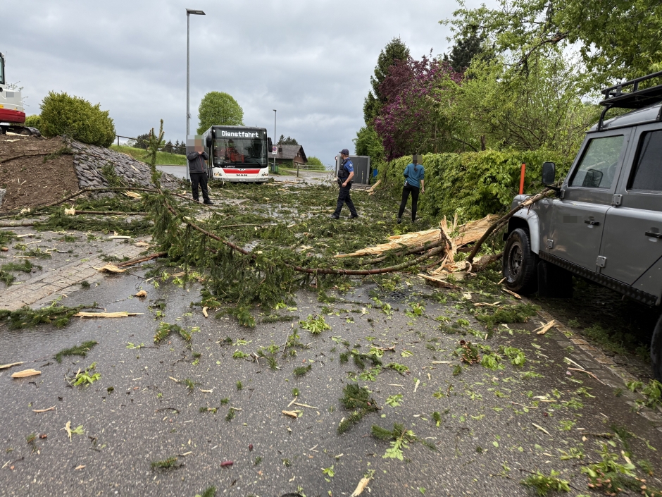 Situation nach Blitzeinschlag