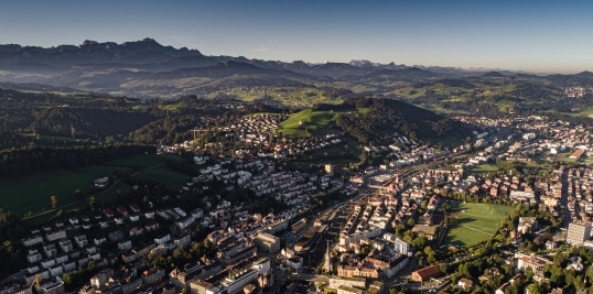 Drohnenaufnahme Stadt St.Gallen